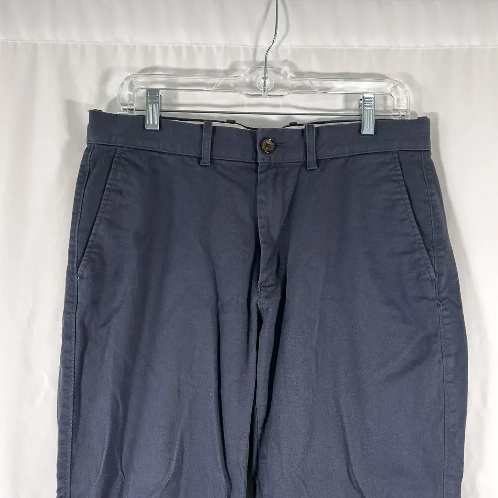 J. Crew Flex Pants Men's 31 Chino Cropped Straight Pockets Rolled Cuff